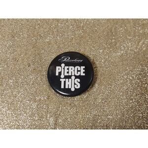 Piercology, Pierce This Pinback Button Accessory, Piercing Humor Gag Gift